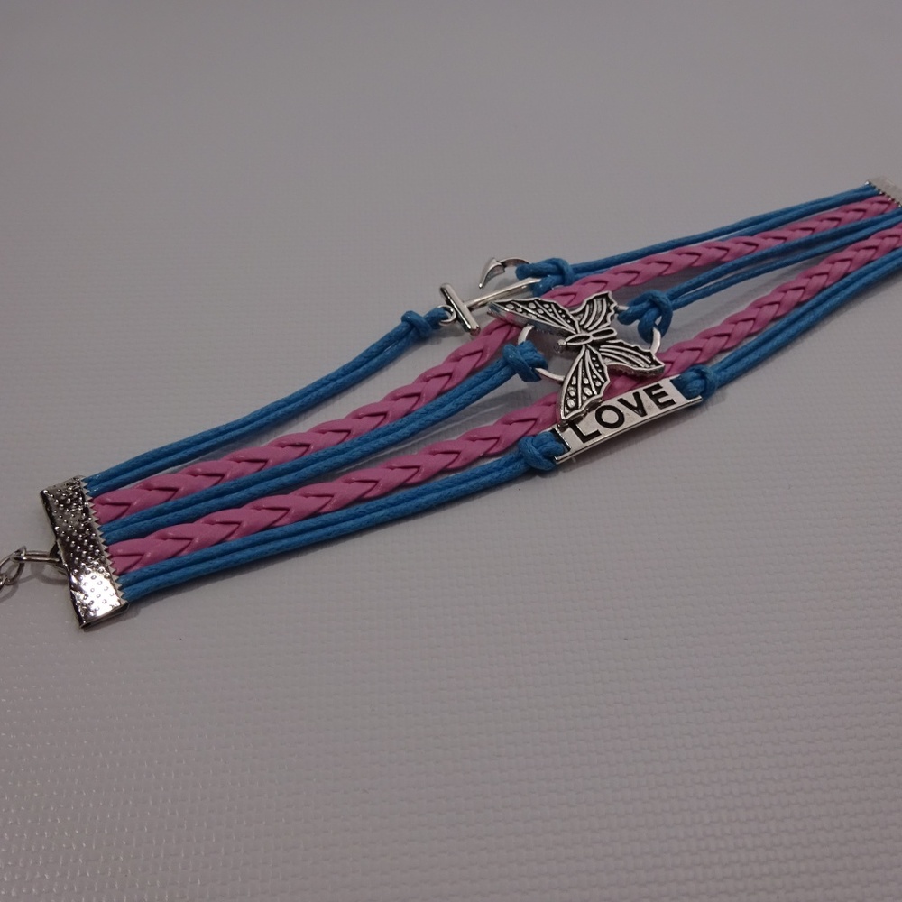 Infinity Love Butterfly Anchor Charm Bracelet - Picture 3 of 4